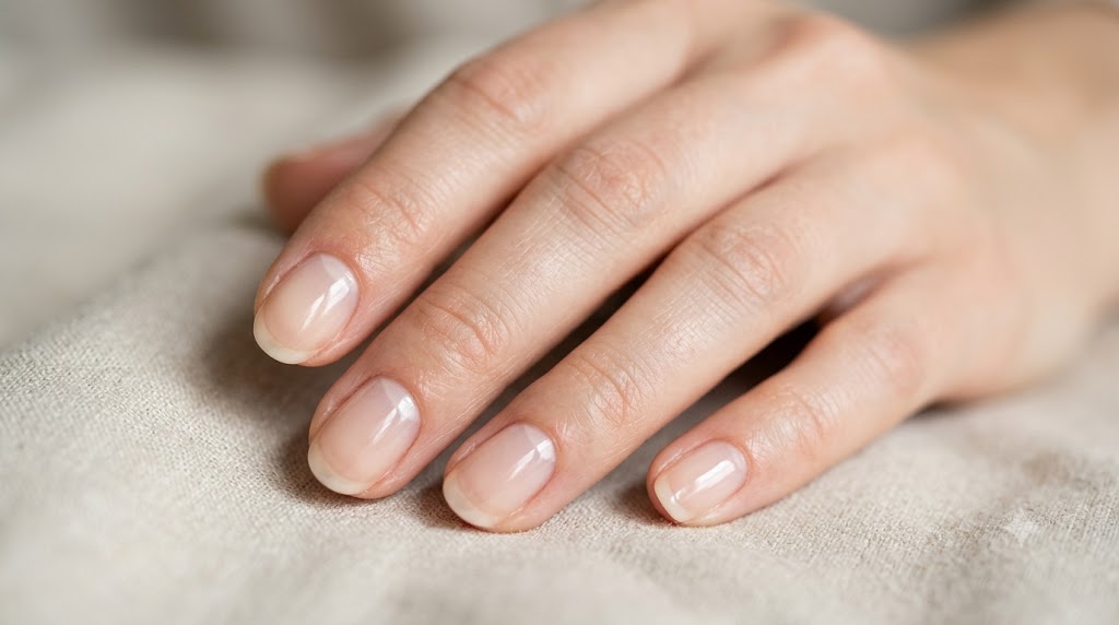 Barely-There Sheer Nude Clean Girl Soap Nails